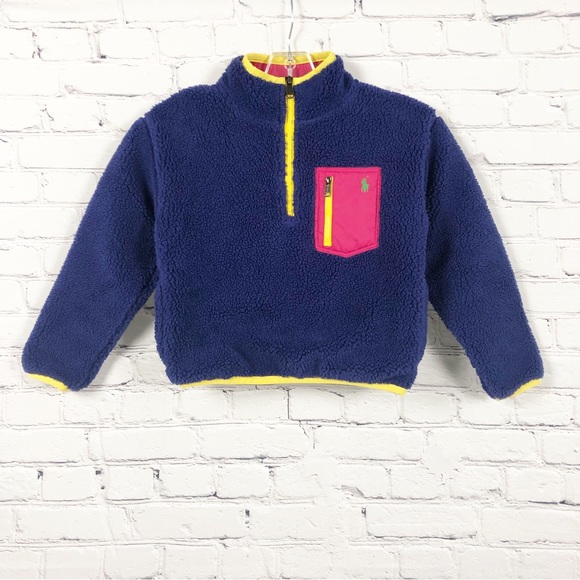 Polo Ralph Lauren 1/4 Zip Teddy Fleece Jacket Sz S/7 - Picture 2 of 14